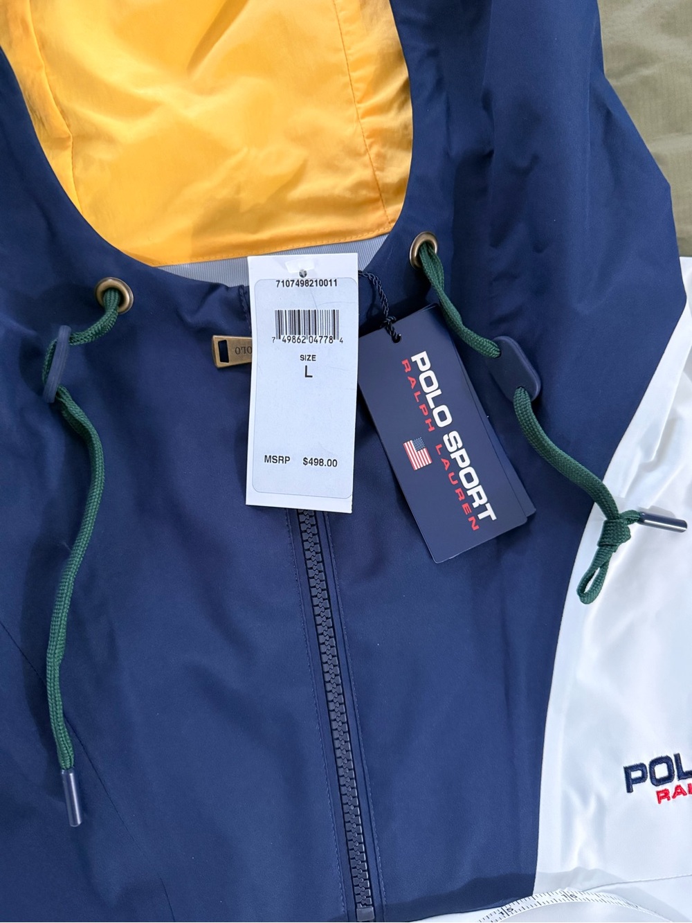 NWT! POLO SPORT 🇺🇸 Eton Field Jacket Color Block Waterproof - Picture 5 of 12